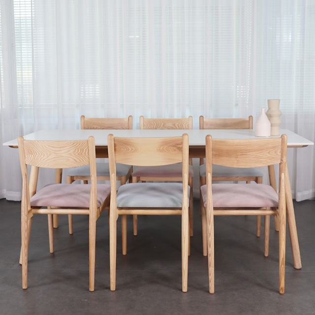 Mild Natural Ash Set 2 (Table + Baum Ash Chair)